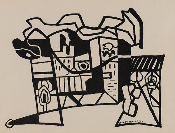 Hafenlandschaft (Trichter und Rauch), 1939 | Stuart Davis | Gemälde Reproduktion
