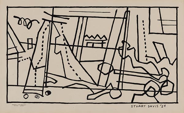 New Jersey Landscape (Seine Cart), 1939 | Stuart Davis | Painting Reproduction