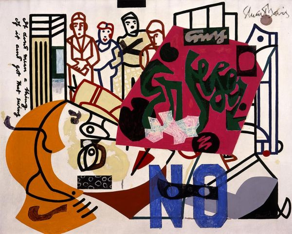 Amerikanische Malerei, 1932 von Stuart Davis | Gemälde-Reproduktion