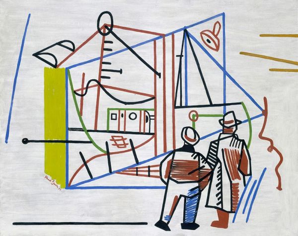Mensch und Maschine, 1934 | Stuart Davis | Gemälde Reproduktion