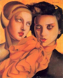 The Orange Scarf | Lempicka | Gemälde Reproduktion