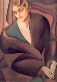 Portrait of Baroness Renata Treves, 1925 by Lempicka | Painting Reproduction