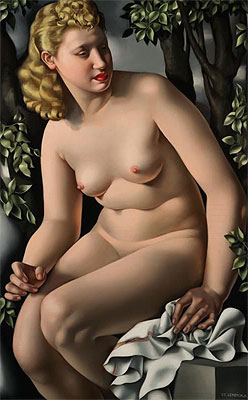 Suzanne Bathing, c.1938 | Lempicka | Gemälde Reproduktion
