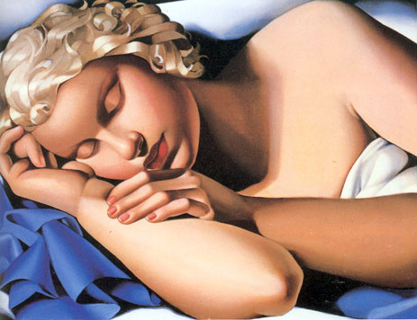 Das schlafende Mädchen Kizette, c.1933 | Lempicka | Gemälde Reproduktion