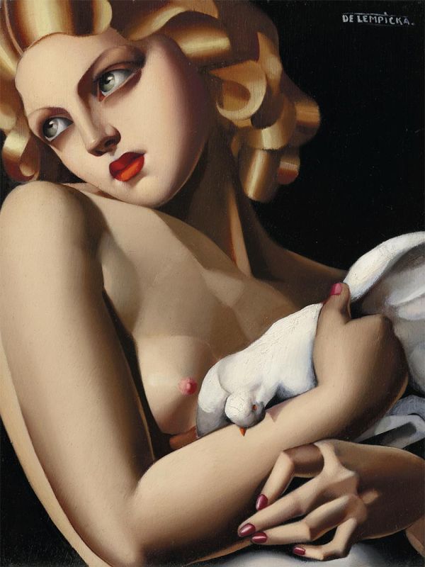 Woman with Dove, 1931 | Lempicka