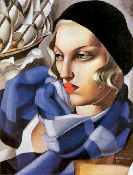 The Blue Scarf, 1930 | Lempicka | Gemälde Reproduktion