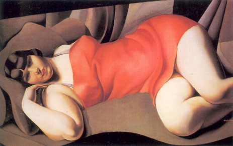 Die rosa Tunika, 1927 | Lempicka | Gemälde Reproduktion