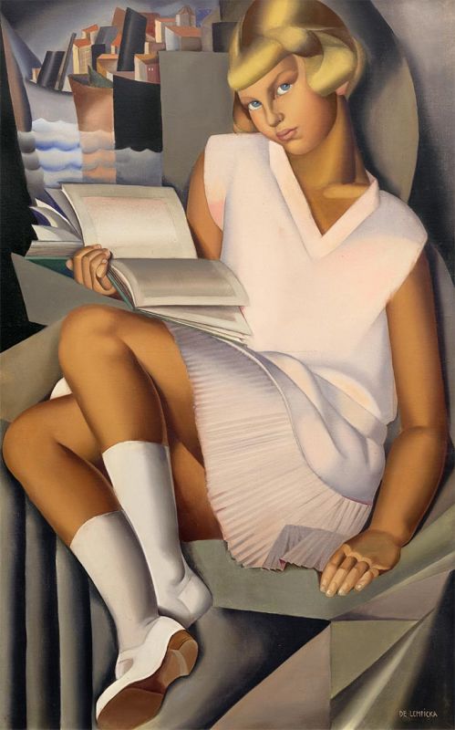 Kizette in Pink, c.1926 | Lempicka | Gemälde Reproduktion