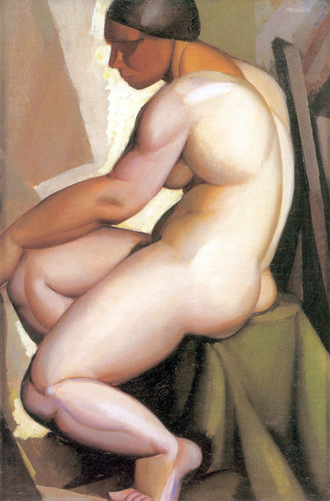 Sitzender Akt im Profil, c.1923 | Lempicka | Gemälde Reproduktion