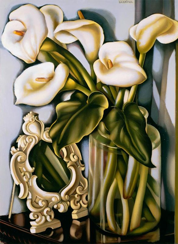 Stilleben mit Aronstab und Spiegel, c.1938 | Lempicka | Gemälde Reproduktion