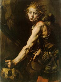 David mit dem Haupt des Goliath, c.1625 von Tanzio da Varallo | Gemälde-Reproduktion