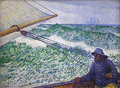 The Man at the Tiller, 1892 | Rysselberghe | Painting Reproduction