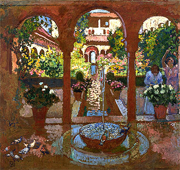 Garden and Arcade, undated | Rysselberghe | Painting Reproduction