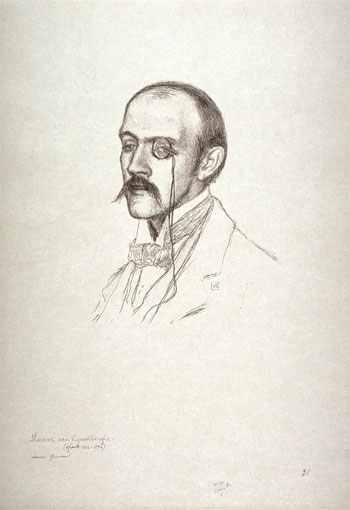 Portrait of a Man with a Monacle (Henri Regnier), n.d. | Rysselberghe | Gemälde Reproduktion