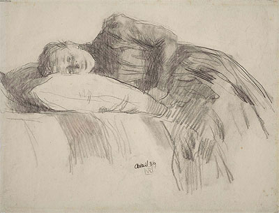 Young Girl Reclining, 1889 | Rysselberghe | Gemälde Reproduktion
