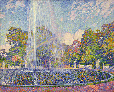Fountain in the Park of Sanssouci Palace near Potsdam, 1903 | Rysselberghe | Painting Reproduction