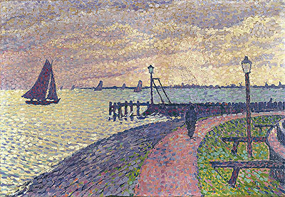 Entrance to the Port of Volendam, c.1896 | Rysselberghe | Painting Reproduction