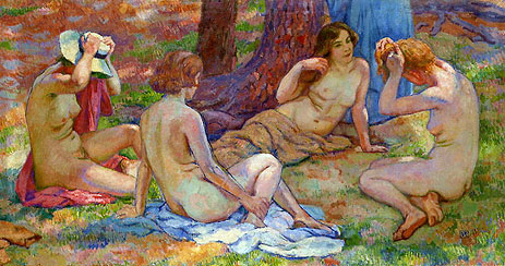 Four Bathers, undated | Rysselberghe | Painting Reproduction