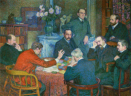 The Lecture by Emile Verhaeren (Reading in Saint-Cloud), 1903 | Rysselberghe | Painting Reproduction