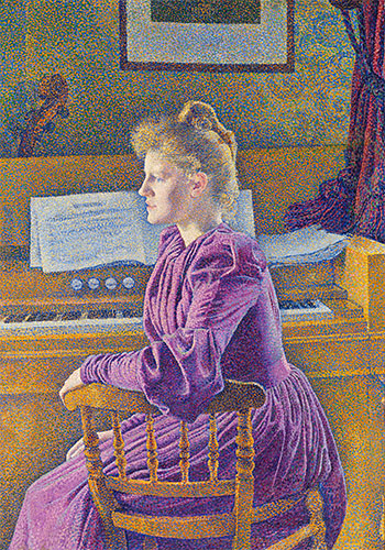 Maria Sethe at the Harmonium, 1891 | Rysselberghe | Painting Reproduction