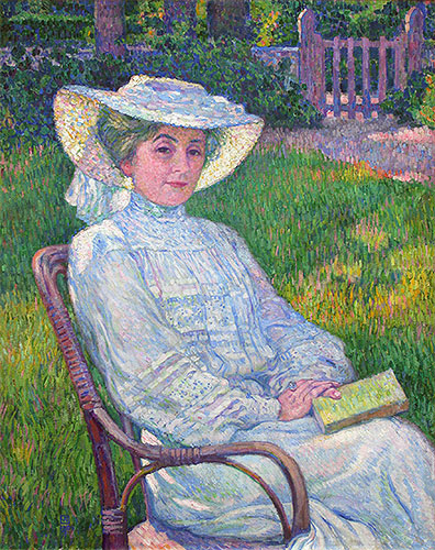Lady in White (Portrait of Mrs. Theo Van Rysselberghe), 1926 | Rysselberghe | Painting Reproduction