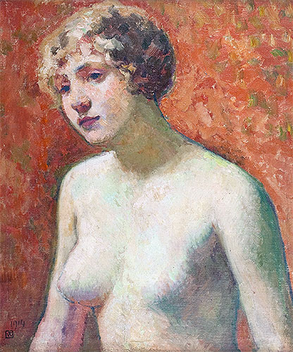Bust of a Young Girl, 1914 | Rysselberghe | Gemälde Reproduktion