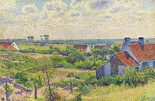 Landscape with Houses, 1894 | Rysselberghe | Painting Reproduction
