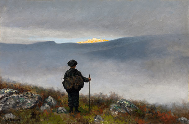 Far, Far Away Soria Moria Palace Shimmered Like Gold, 1900 | Theodor Severin Kittelsen | Painting Reproduction
