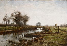 Late Afternoon, Dachau Moor, 1885 by Theodore Clement Steele | Painting Reproduction