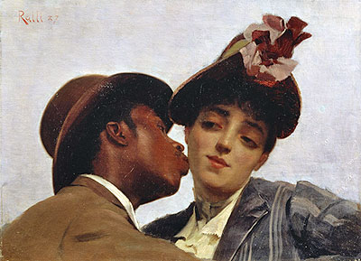 The Kiss, 1887 | Theodore Jacques Ralli | Gemälde Reproduktion