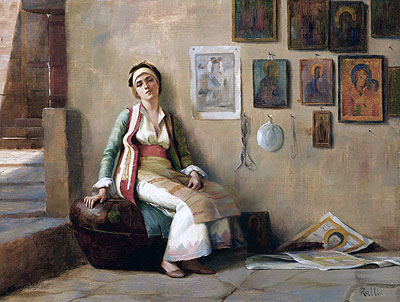 A Moment's Rest, n.d. by Theodore Jacques Ralli | Painting Reproduction