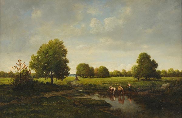 The Watering Place, undated | Theodore Rousseau | Painting Reproduction