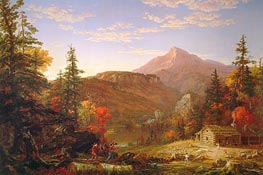 Die Rückkehr des Jägers, 1845 von Thomas Cole | Gemälde-Reproduktion