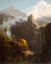 Landschaftskomposition, heiliger Johannes in der Wüste, 1827 von Thomas Cole | Gemälde-Reproduktion