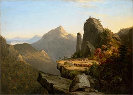 Scene from'The Last of the Mohicans', Cora Kneeling at the Feet of Tamenund, 1827 by Thomas Cole | Painting Reproduction