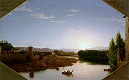 Blick auf den Arno, nahe Florenz, 1837 von Thomas Cole | Gemälde-Reproduktion
