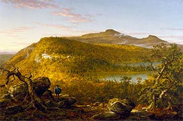 Ein Blick auf die beiden Seen und das Berghaus, Catskill, morgens, 1844 von Thomas Cole | Gemälde-Reproduktion