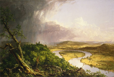 View from Mount Holyoke, Northampton, Massachusetts, after a Thunderstorm - The Oxbow, 1836 | Thomas Cole | Gemälde Reproduktion