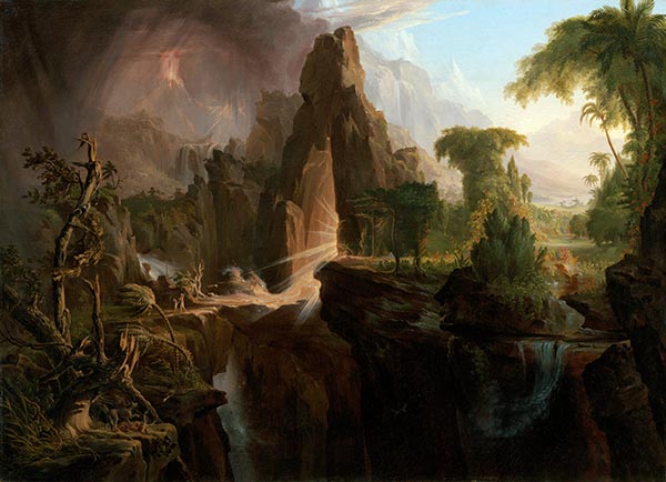 Expulsion from the Garden of Eden, 1828 | Thomas Cole | Gemälde Reproduktion