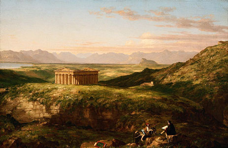 The Temple of Segesta with the Artist Sketching, c.1842 | Thomas Cole | Gemälde Reproduktion