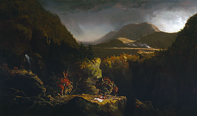 Landscape with Figures (The Last of the Mohicans), 1826 | Thomas Cole | Gemälde Reproduktion