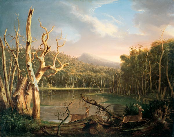 See mit toten Bäumen (Catskill), 1825 | Thomas Cole | Gemälde Reproduktion