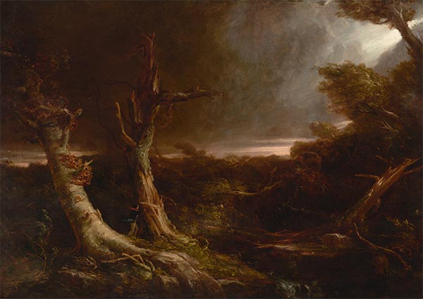 Tornado in amerikanischem Wald, 1831 | Thomas Cole | Gemälde Reproduktion