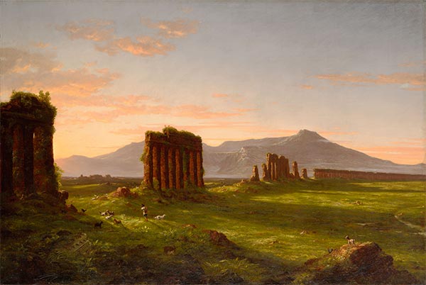 Ruinen von Aquädukten in der Campagna di Roma, 1843 | Thomas Cole | Gemälde Reproduktion
