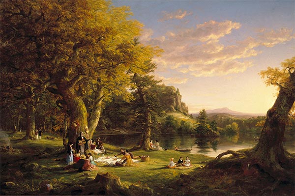 Das Picknick, 1846 | Thomas Cole | Gemälde Reproduktion