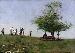 Mending the Net, 1881 von Thomas Eakins | Gemälde-Reproduktion