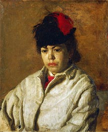Portrait of Margaret Eakins in a Skating Costume, c.1871 by Thomas Eakins | Painting Reproduction