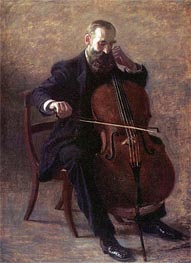 The Cello Player, 1896 by Thomas Eakins | Painting Reproduction