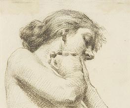 Head and Shoulders of a Woman with Clasped Hands, undated by Thomas Eakins | Painting Reproduction