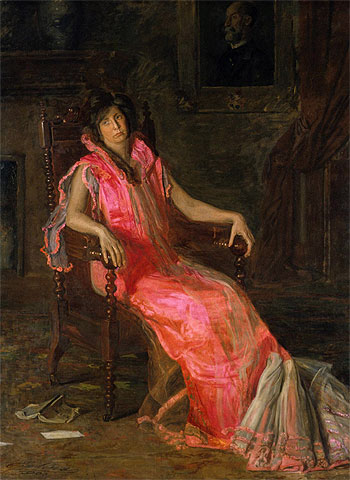 The Actress (Portrait of Suzanne Santje), 1903 | Thomas Eakins | Gemälde Reproduktion